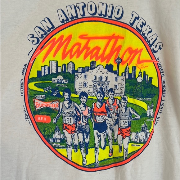 1989 San Antonio Marathon Long Sleeve Shirt - Size L - Picture 3 of 5